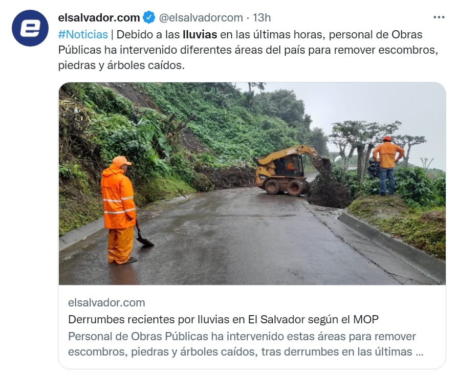 Lluvias El Salvador