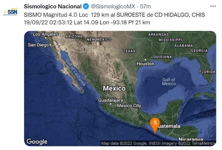 Sismo Chiapas 19 septiembre