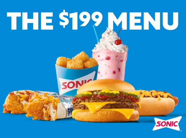 Sonic, Menú económico, Fun.99 Menu, MundoNow, Ofertas de comida rápida