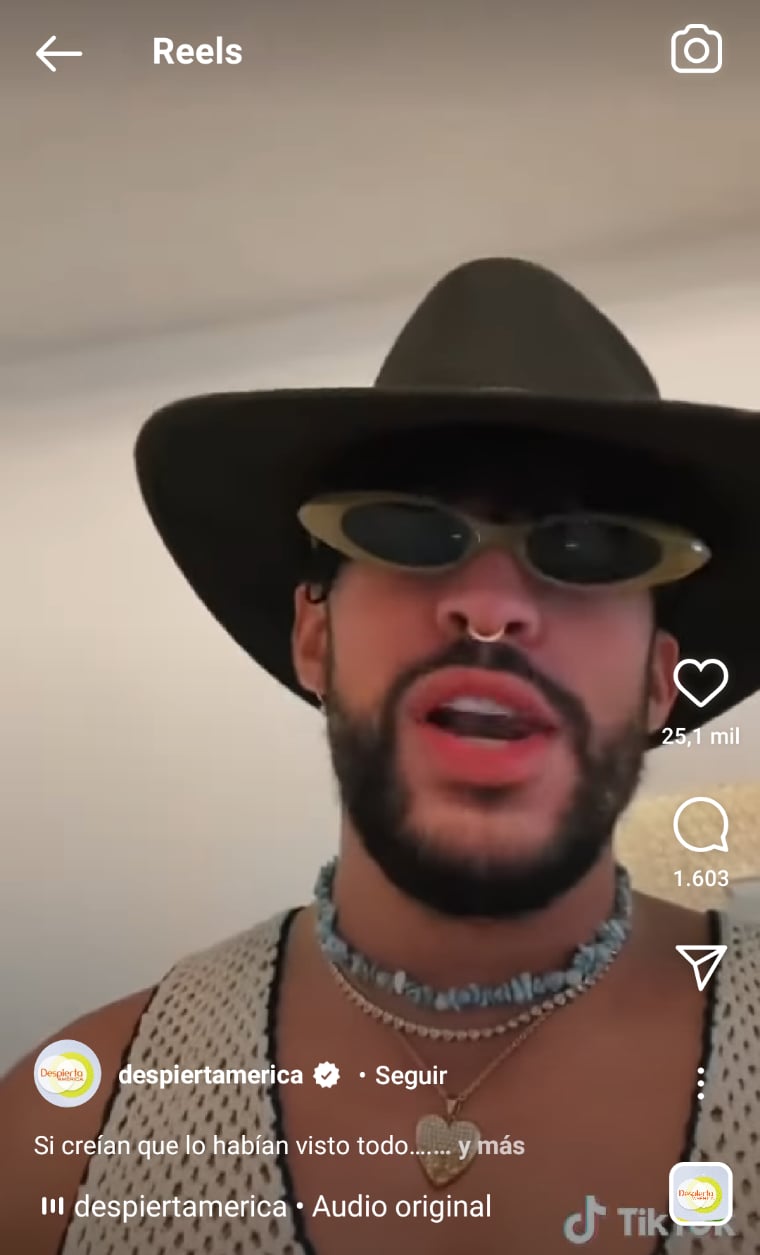 Bad Bunny canta Sálvame