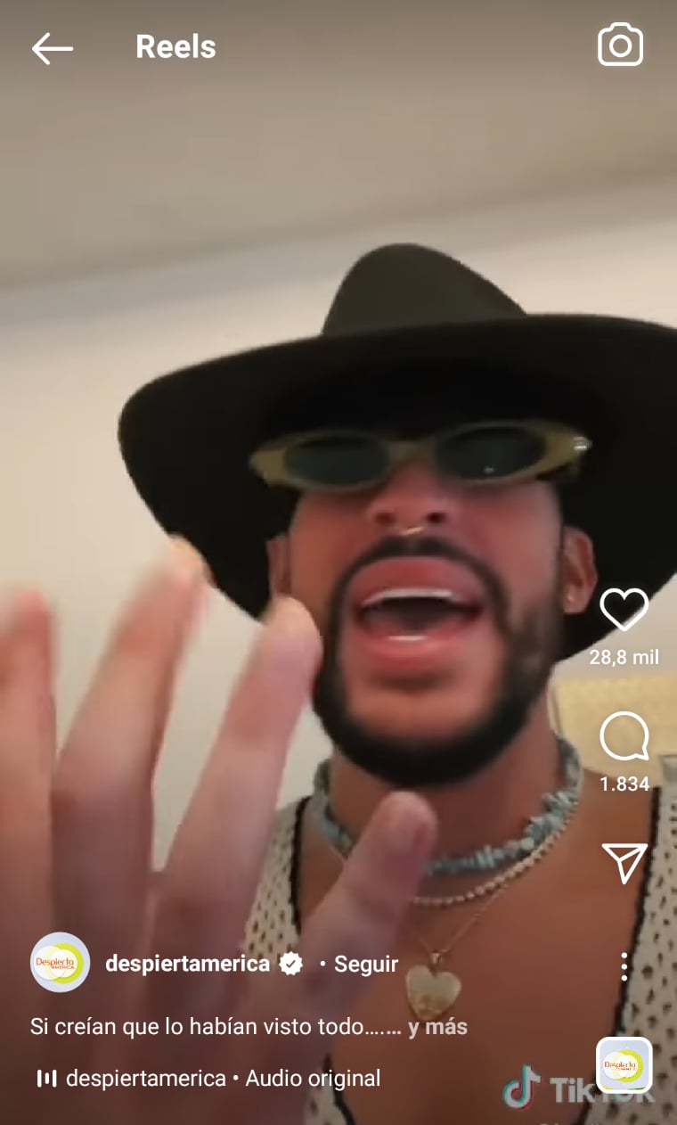 Bad Bunny canta Sálvame