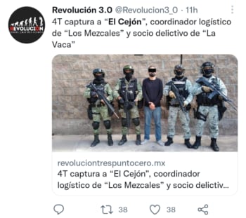 Capturan capo el Cejón
