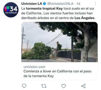 Clima severo para California