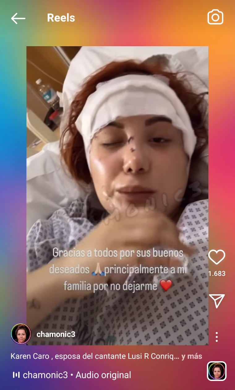 The wife of the Mexican regional singer is recovering favorably