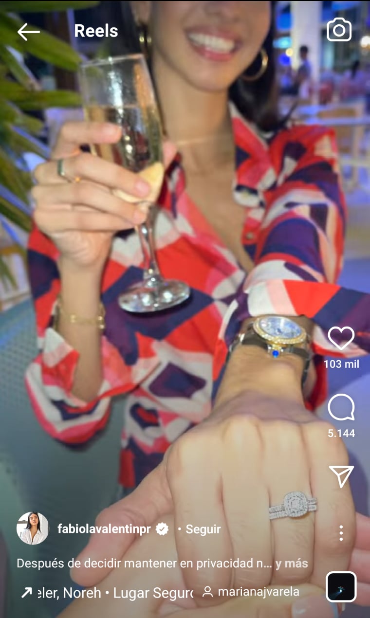 Durante una cena ocurrió la inesperada petición de matrimonio