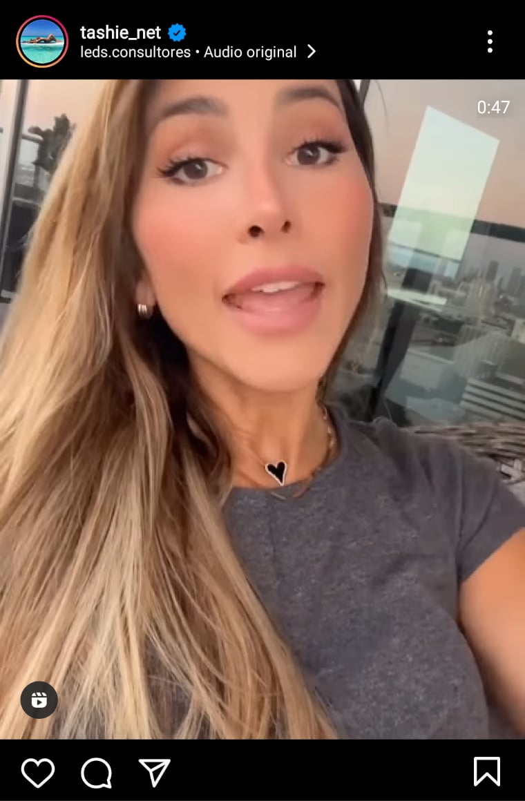 Natasha Araos sends a message