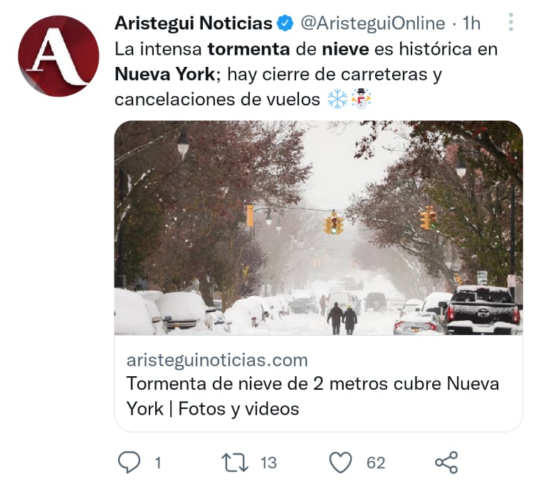 Helada vigente en EEUU