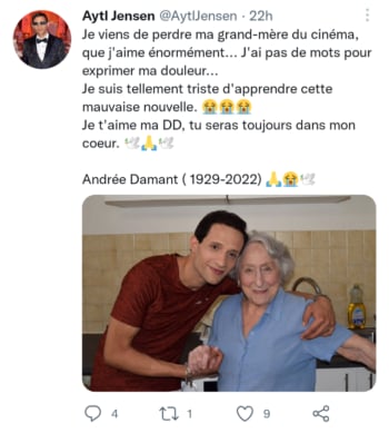 Muere actriz Andrée Damant