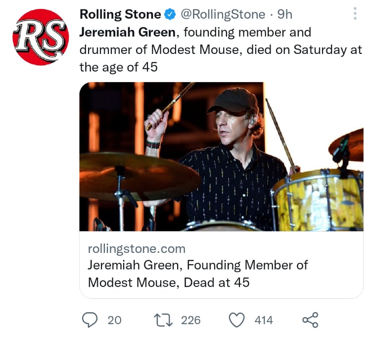Colleagues Mourn Legendary Drummer's Death After Losing Fight Against Cancer