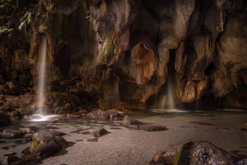 View of the inside of a cave
