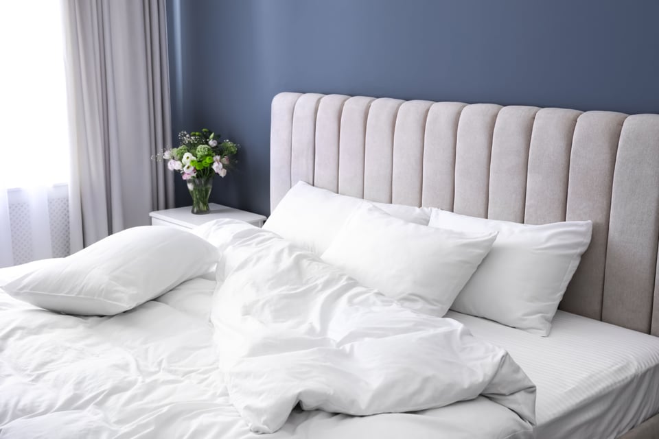 Bed after couple had sex