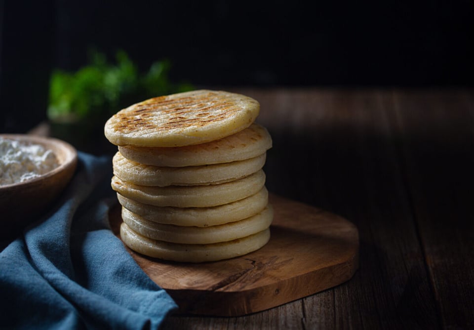 Arepas en torre