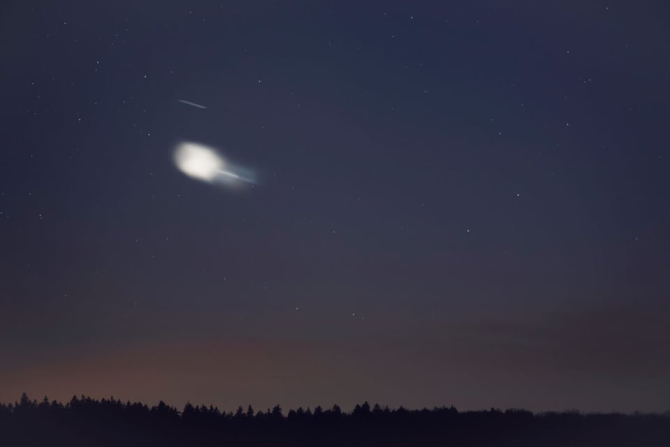 Light, Stars, UFO, Sky, MundoNow