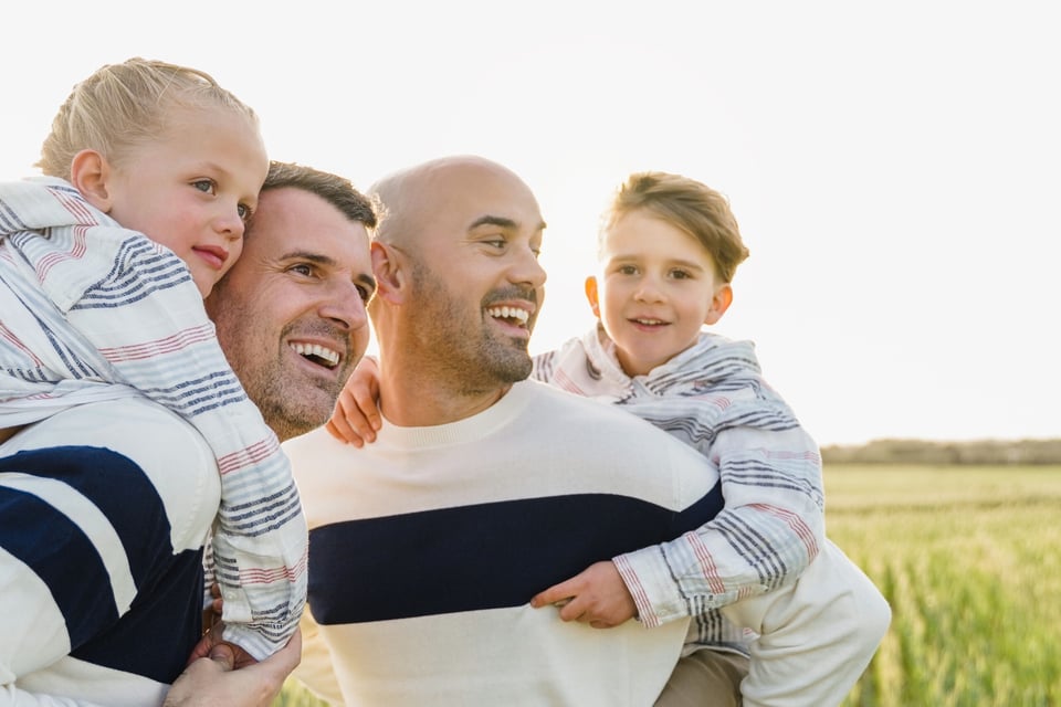 Gay parents with children