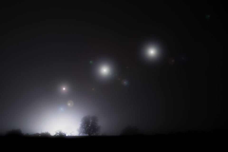 Three UFO lights