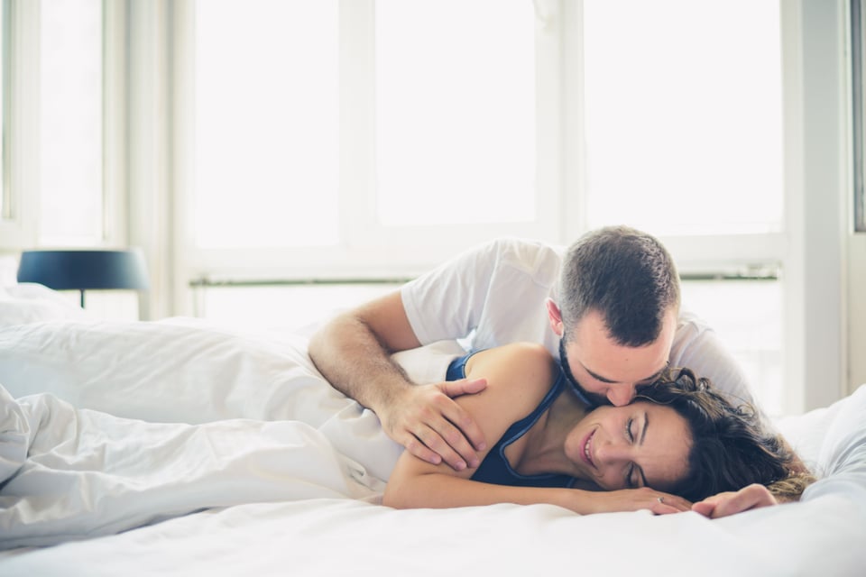 A couple in bed