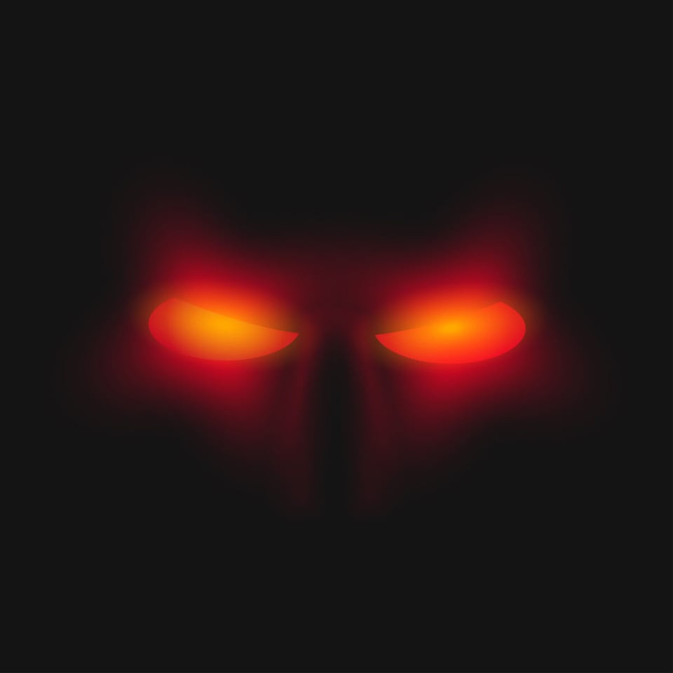Red evil eyes