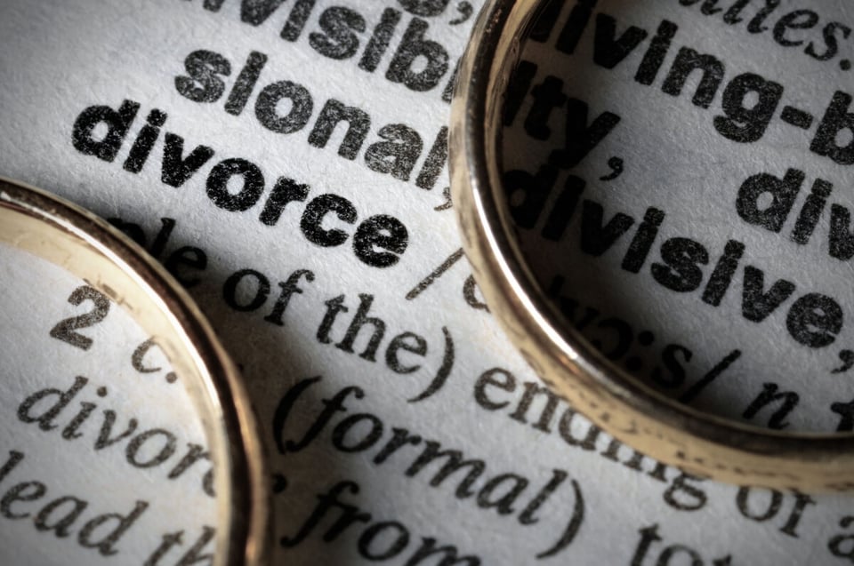 La palabra divorcio como concepto de engañar en un matrimonio