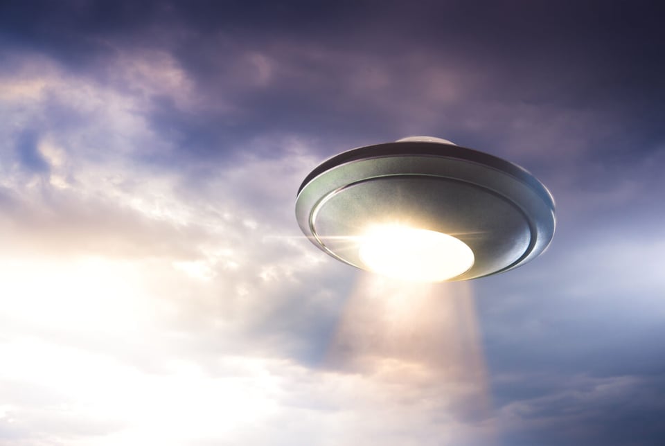 UFO flying