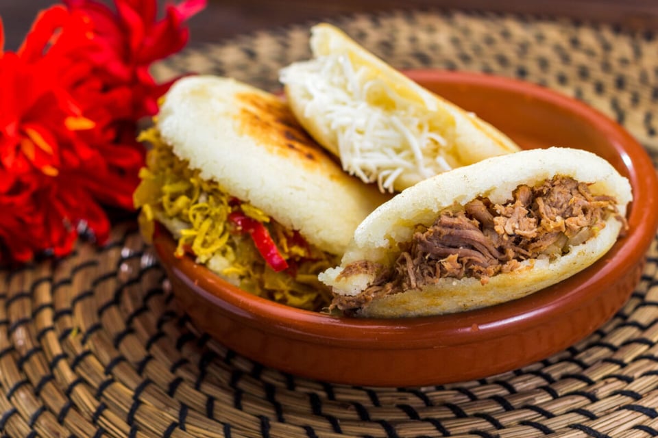 Arepas con carne