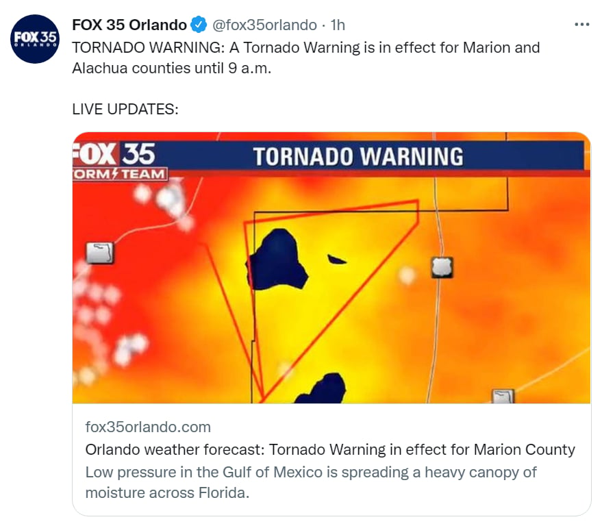 Alerta tornado Orlando