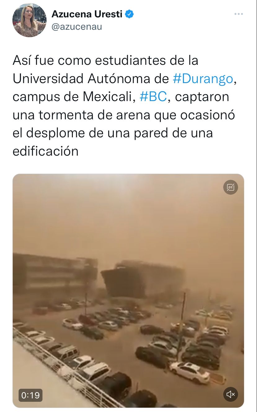 Landslide reported after sand storm in Mexicali