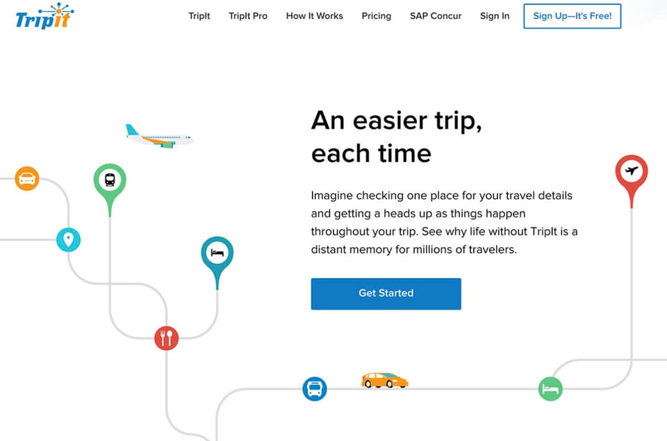 TripIt, tool, online, organizer