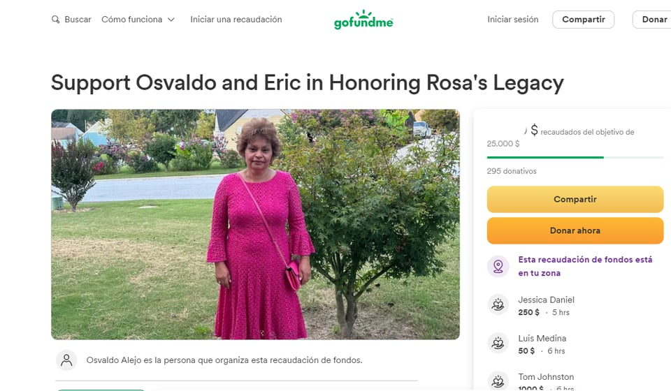 Tragedia familiar,Zenaido Alejo, Rosa Contreras, GoFundMe,MundoNow
