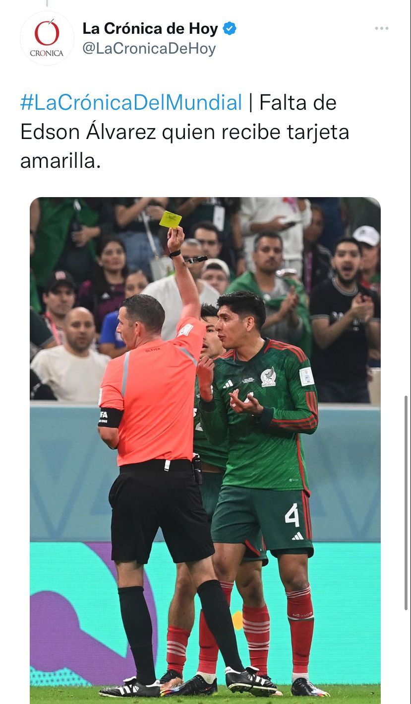 Tarjeta amarilla para México