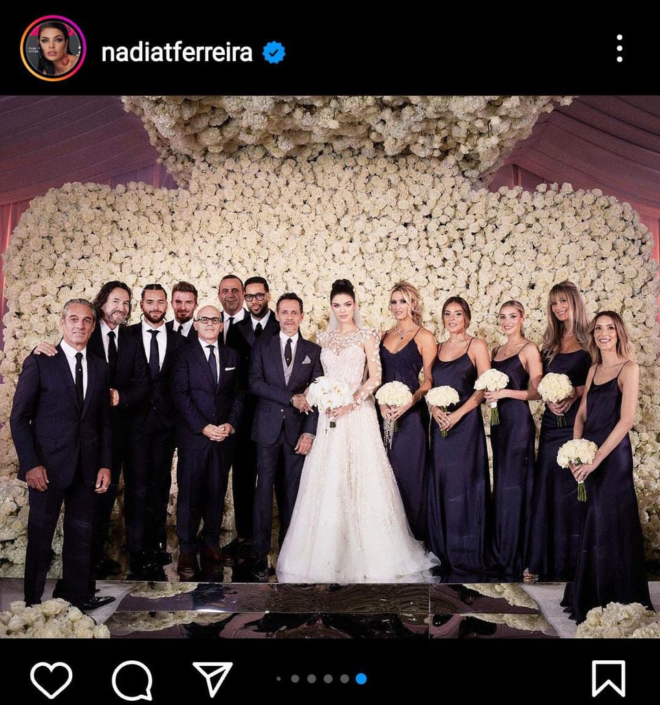The model shared new images of her wedding with Marc Anthony
