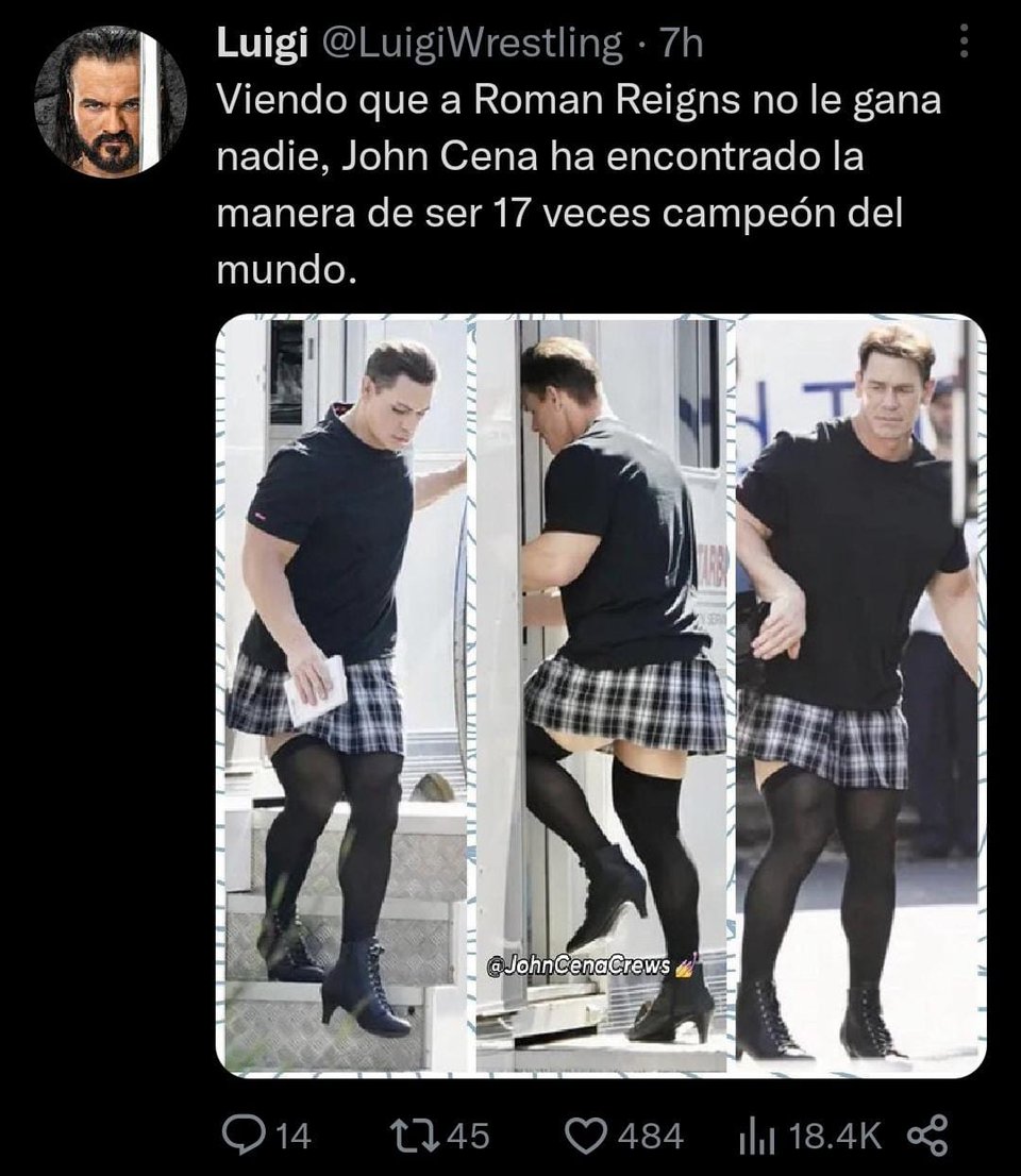 John Cena surprises the internet by appearing in a miniskirt and heels