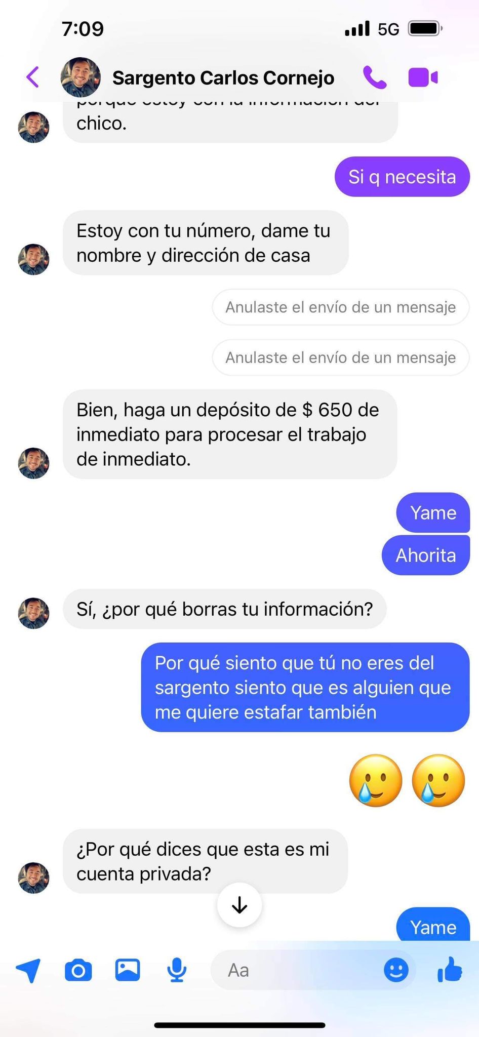 Scam victim knew something was wrong