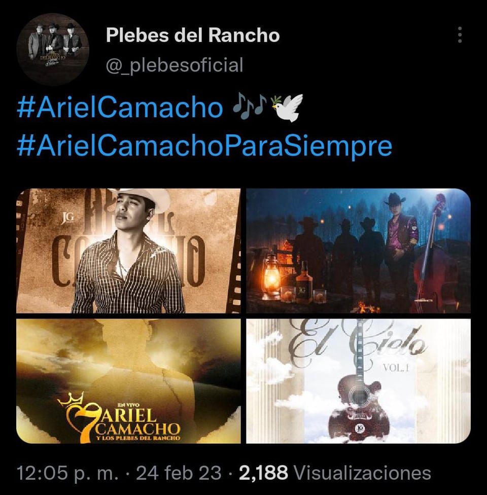 El cantante fue el fundador y vocalista de 'Los Plebes del Rancho'