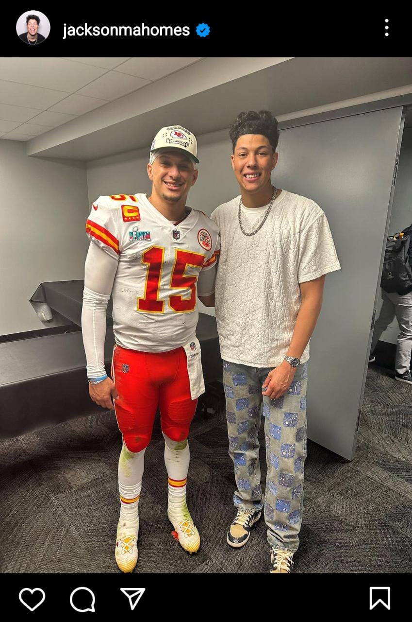 El hermano menor de Patrick Mahomes, Jackson no es la primera vez que da de que hablar