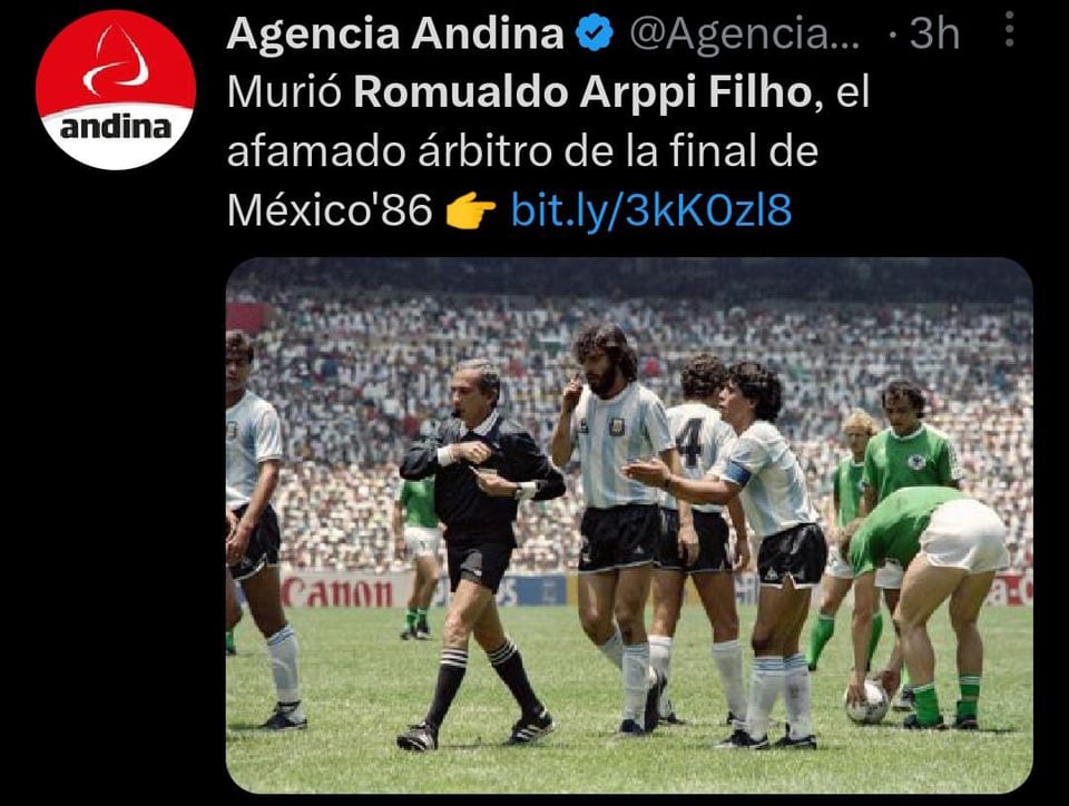 Muere el brasileño Romualdo Arppi Filho a la edad de 84 años