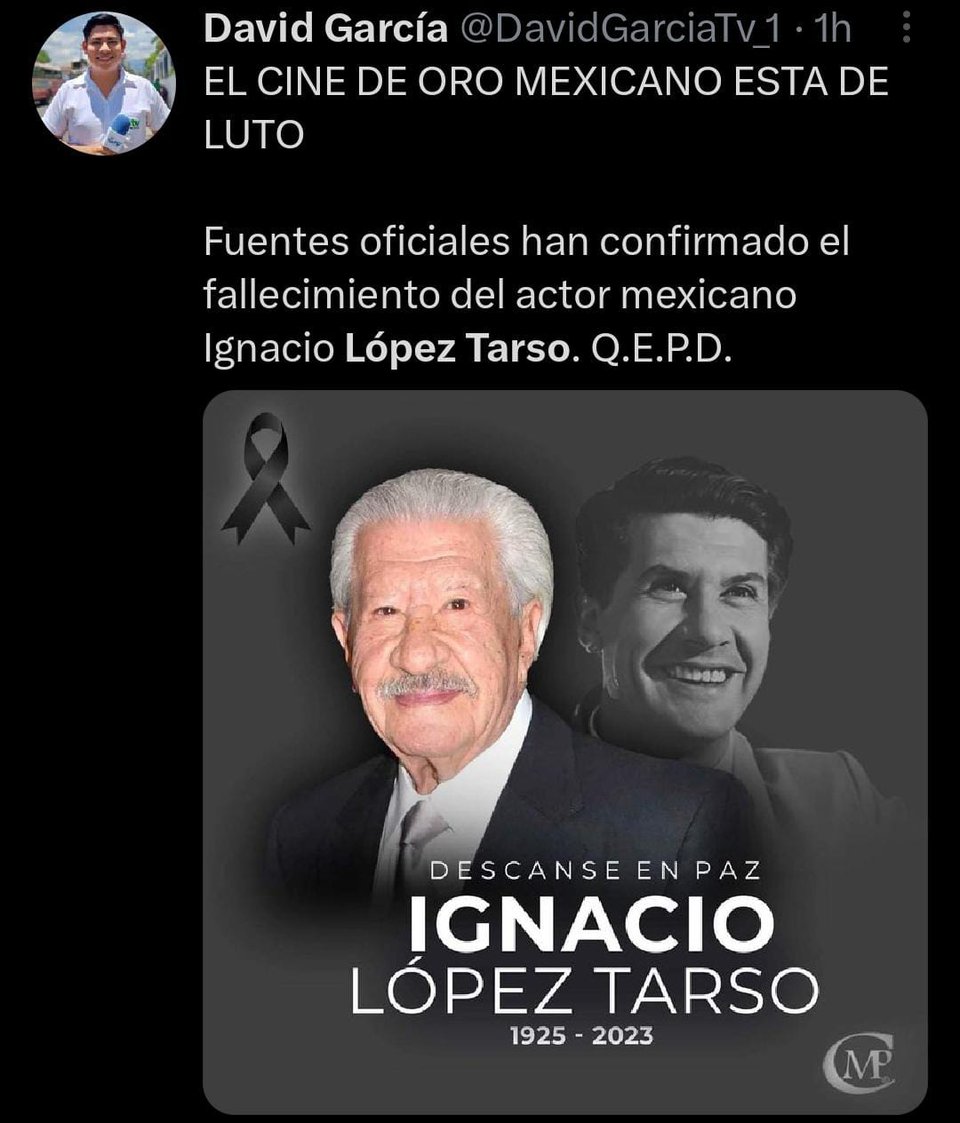 ¿De qué murió Ignacio López Tarso?