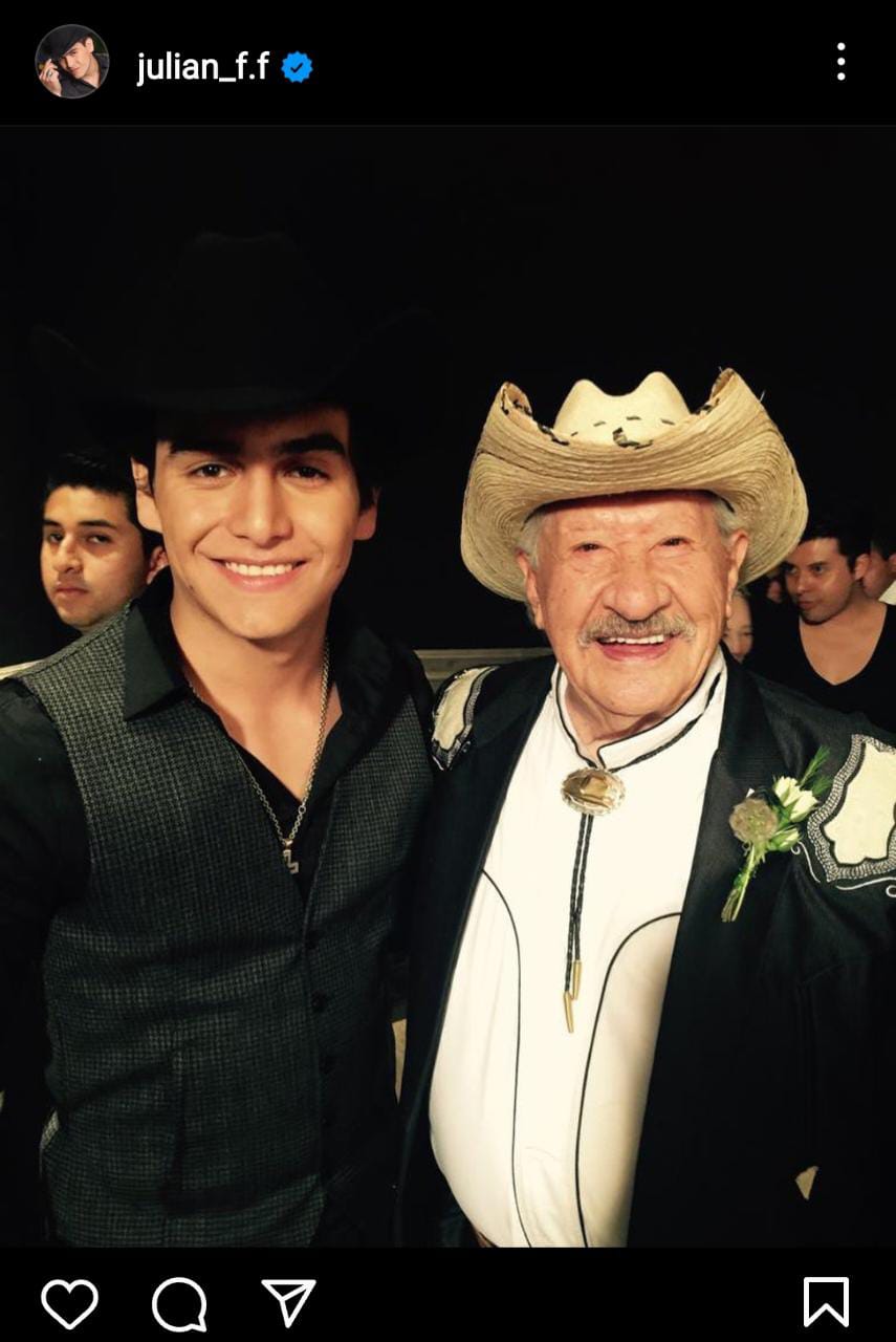 Julián Figueroa mourned the death of a famous actor whom he admired