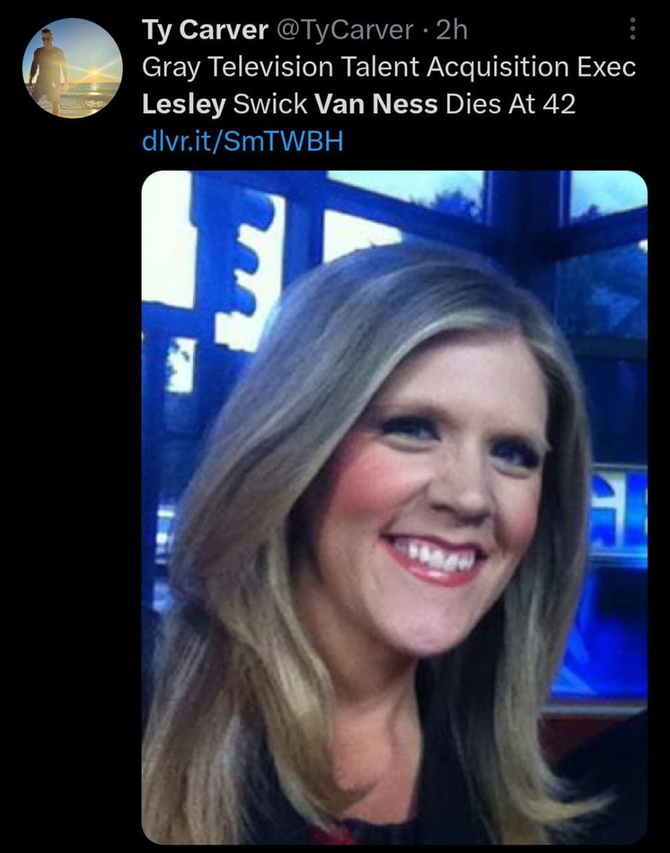 Muere Lesley Swick Van Ness, presentadora de noticias a los 42 años