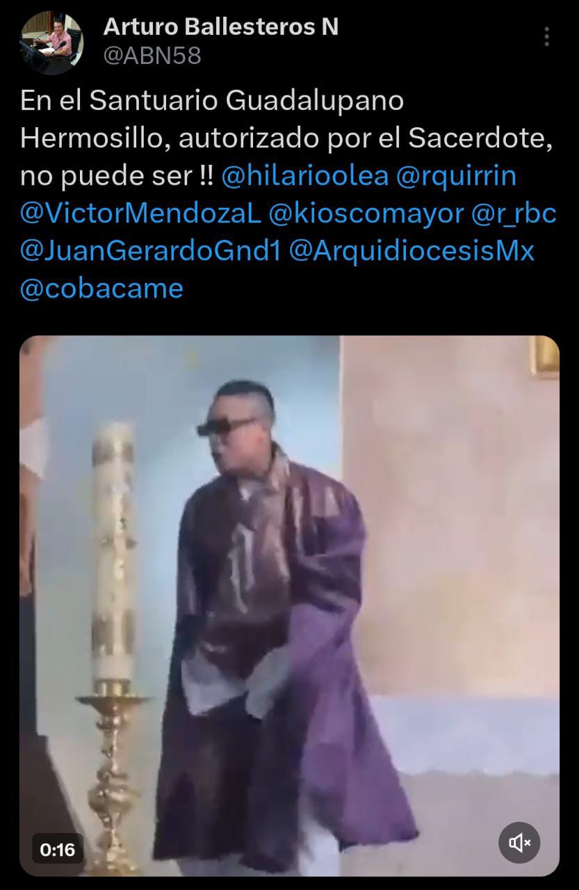 El rapero mexicano 'Alemán' hace lo impensable al interior de la iglesia y lo critican