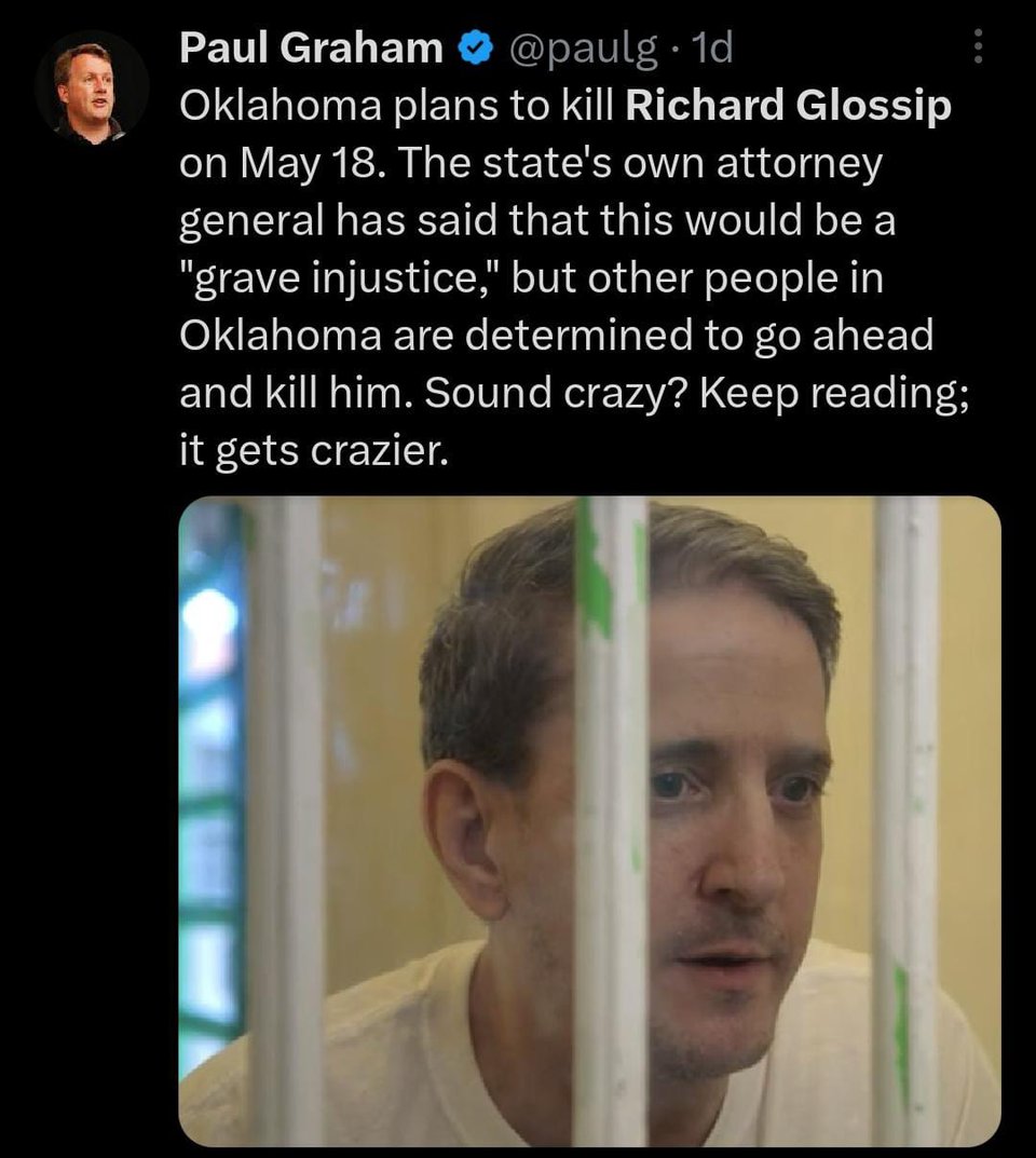 Corte Suprema de EEUU impide ejecución de Richard Glossip, reo en Oklahoma