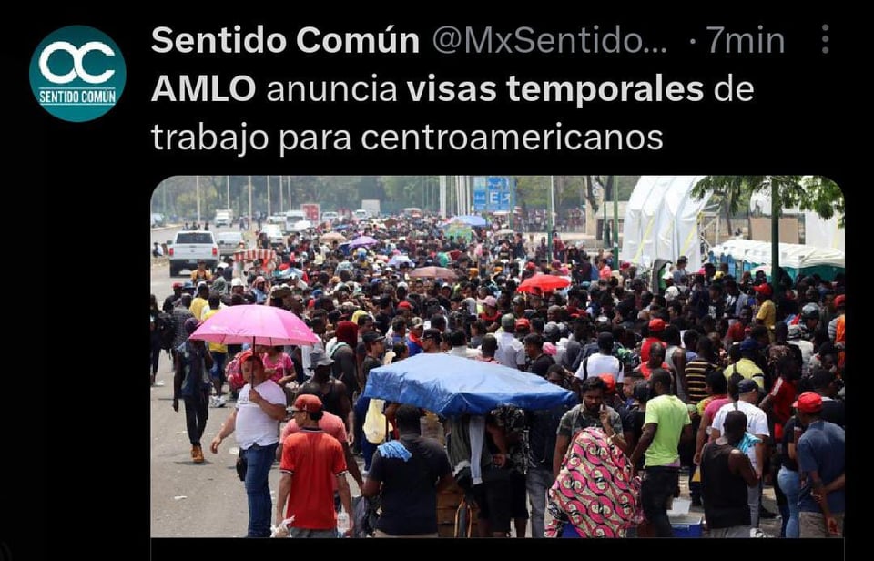 México dará visas temporales para centroamericanos