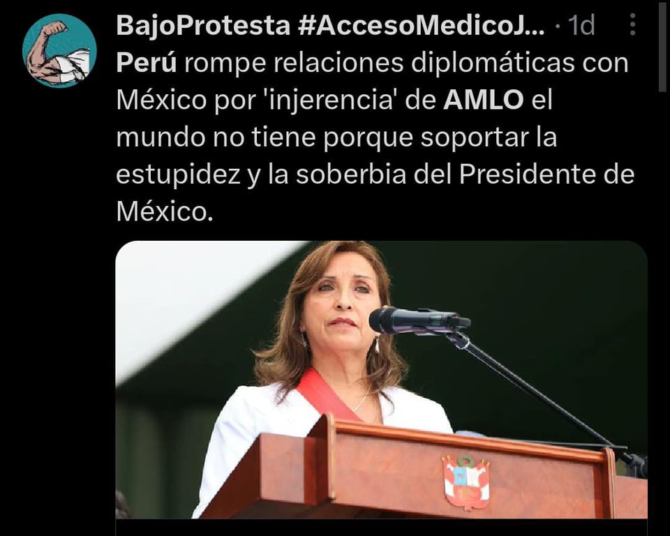 AMLO es declarado persona non grata en Perú tras acciones en contra de su gobierno