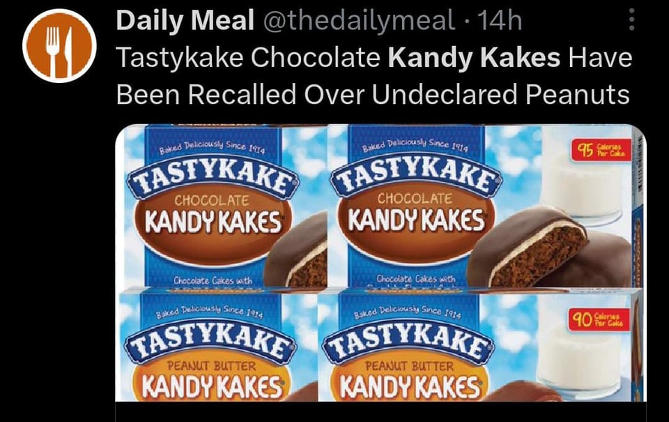 Emiten recall de Kandy Kakes de la marca 'Tastykakes' por poner en riesgo a consumidores