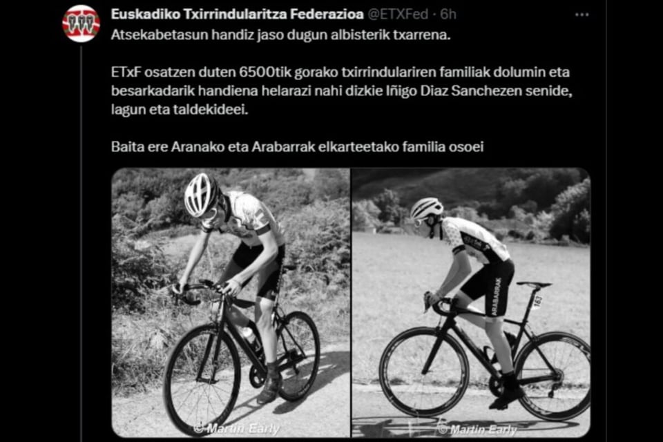 Ciclista, muerte, España, Agurain, Fallecimiento