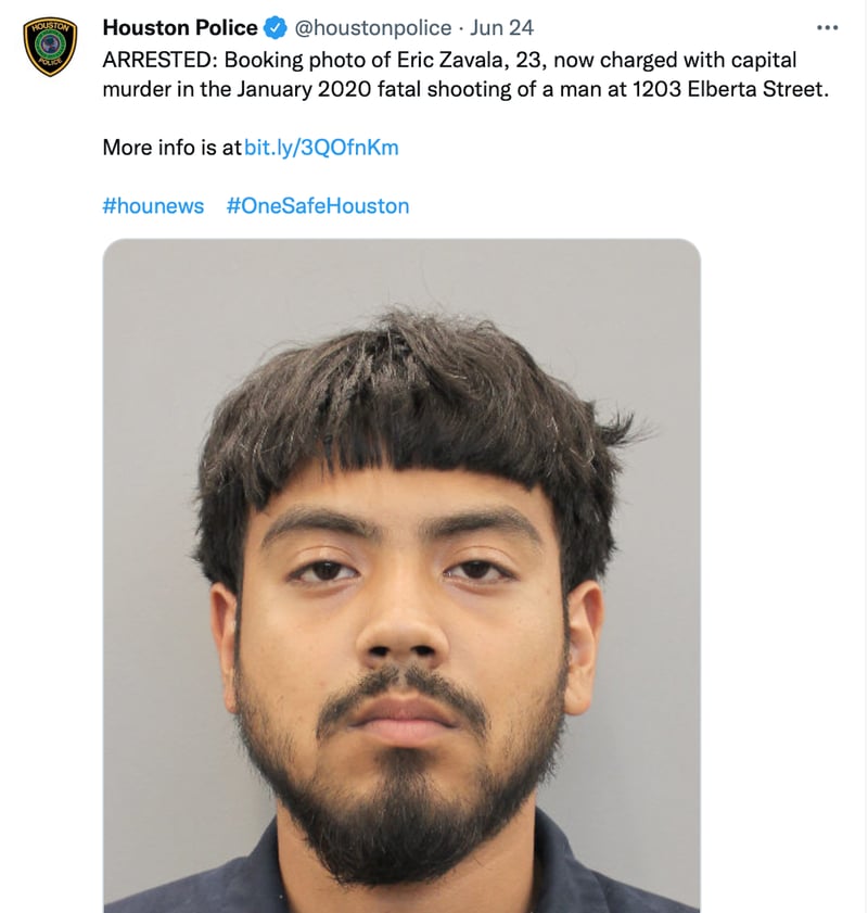 La cadena de delitos de Eric Zavala en Houston