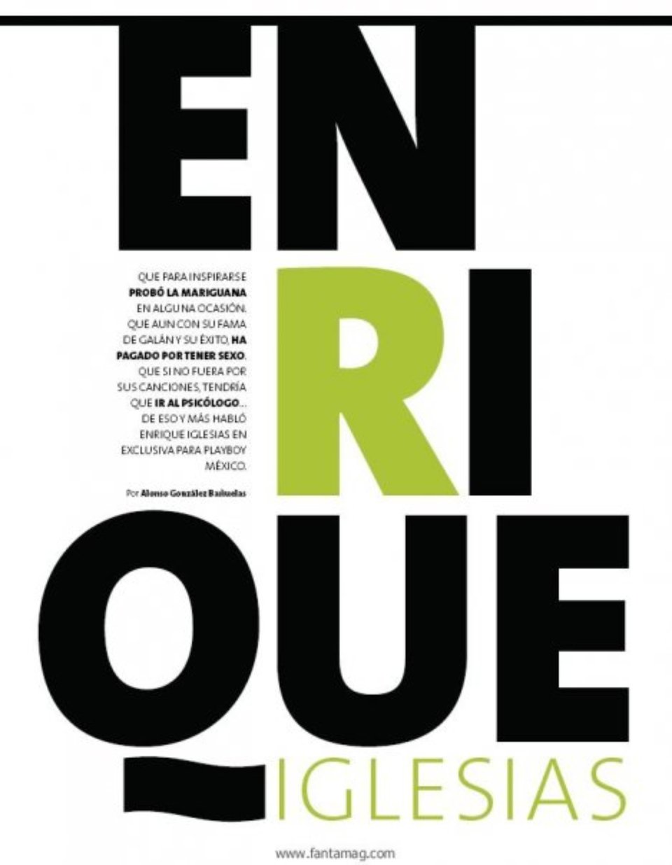 Enrique Iglesias, Día Siete Magazine, El Universal supplement, MundoNOW
