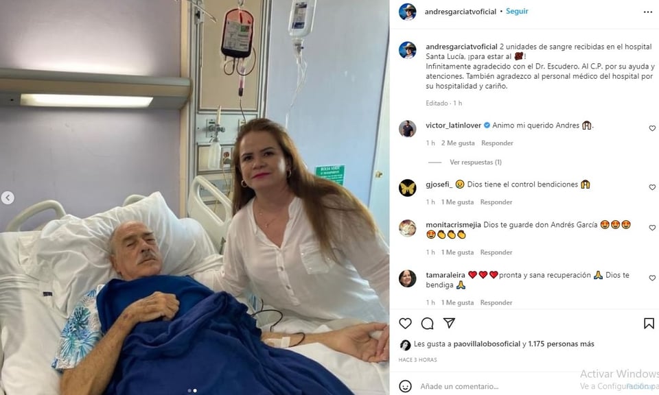 Andrés García hospitalized: Send a shocking message