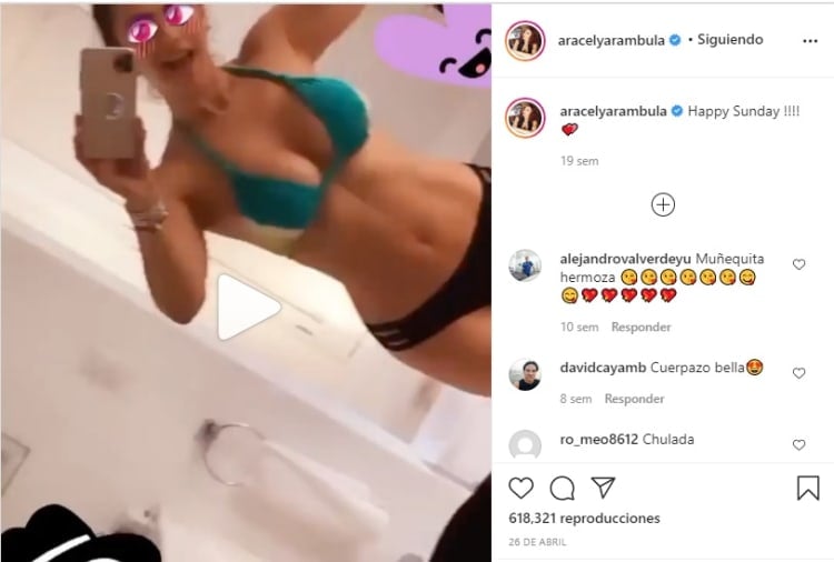 The photo in green bikini of Aracely Arámbula that shows her tremendous body at 45