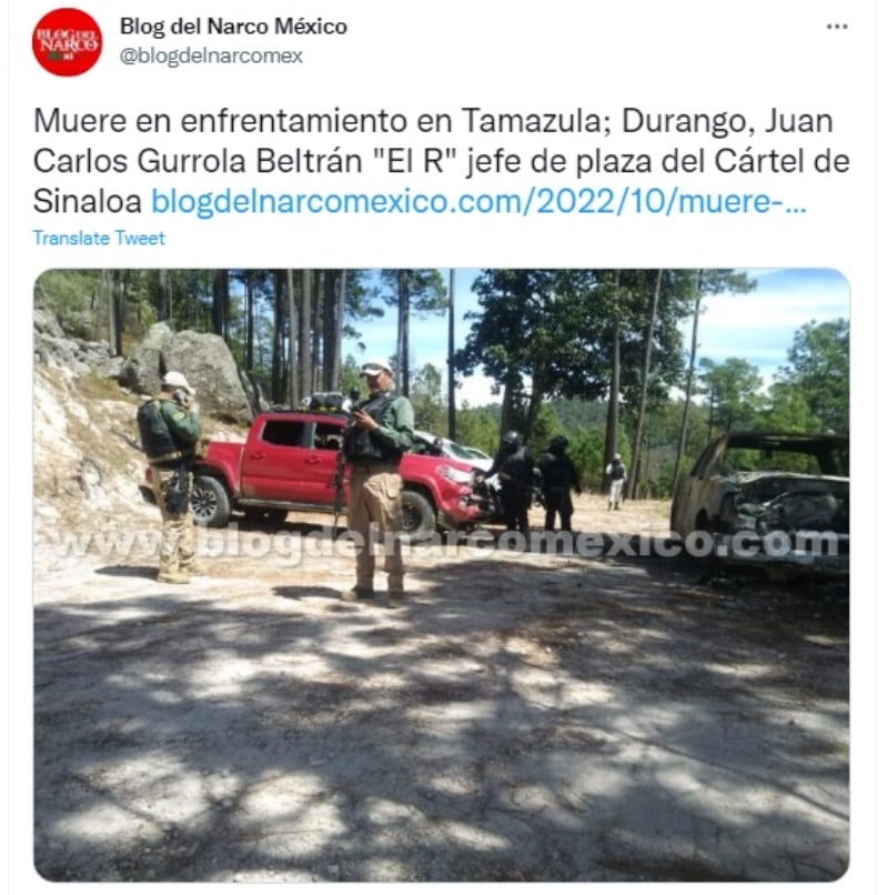 Asesinan jefe Cártel de Sinaloa: Enfrentamiento entre bandos rivales