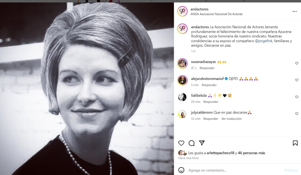 Azucena Rodríguez, condolences, farewell messages, MundoNOW